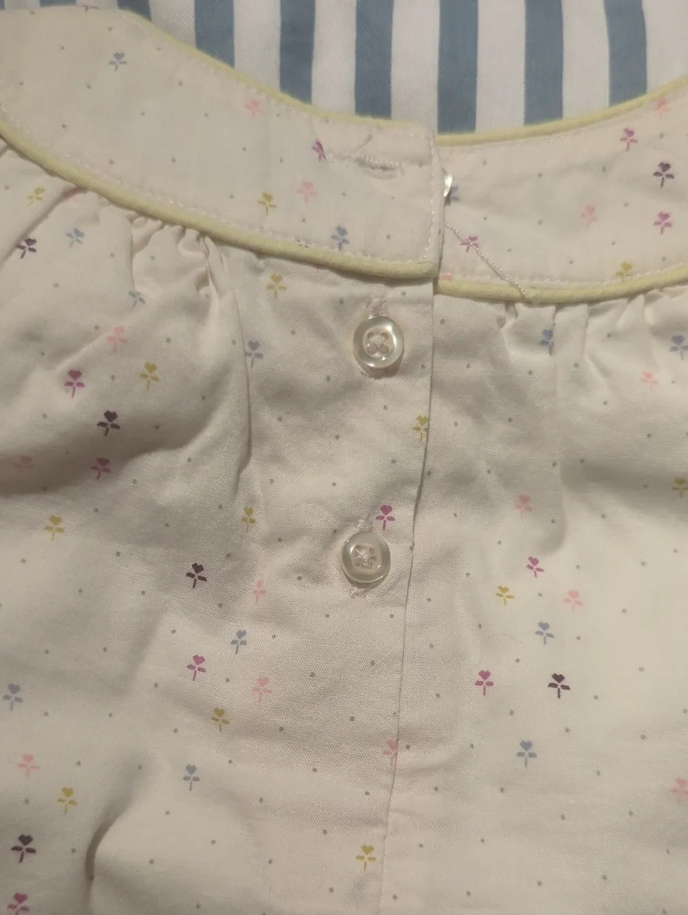 BabyGAP Cream Floral Long-Sleeve Blouse (0-3mo)